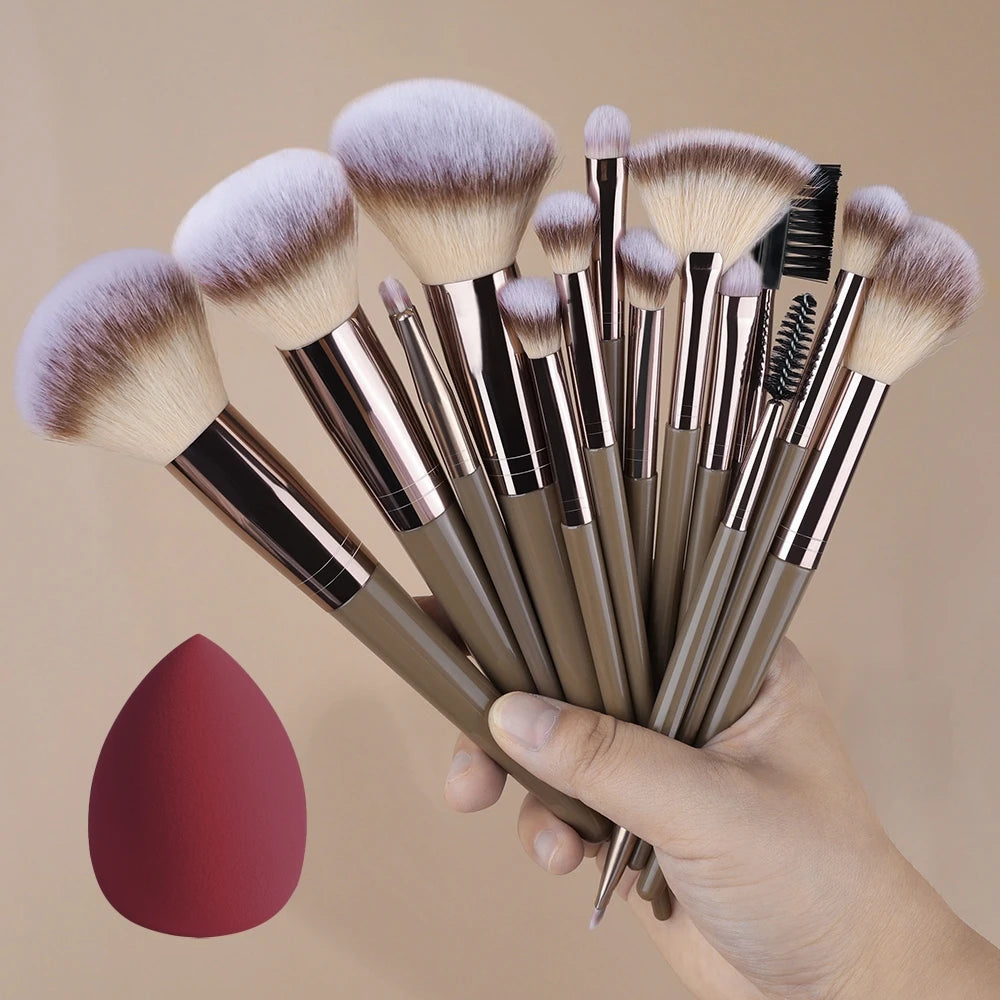 20Pcs Makeup Brushes Set Professional Super soft detail Blush highlighter Foundation Concealer Eyeshadow Brush Women Beauty Tool