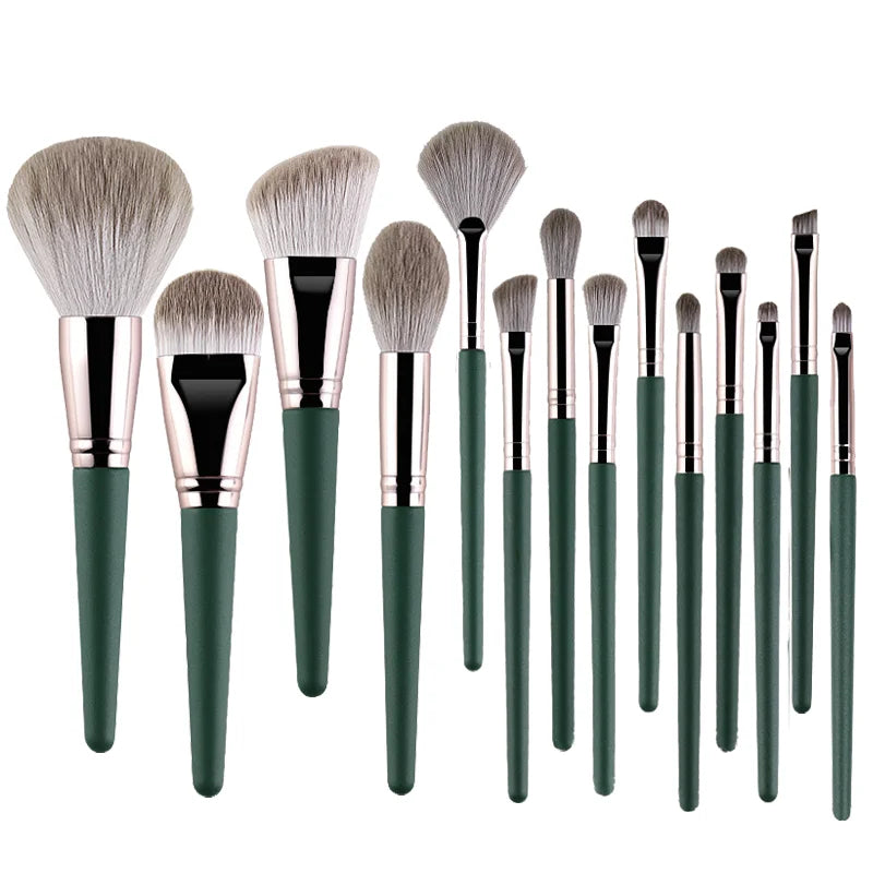 14Pcs Make Up Brushes Set With 2 Makeup Sponges Cosmetics Foundation Powder Eyeshadow Blush Brush Makeup Brush Set Beauty Tools